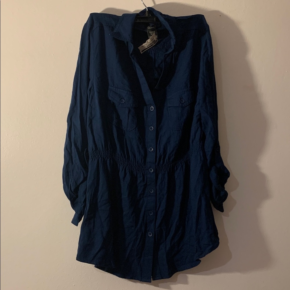 Timing Navy Button Down Shirt